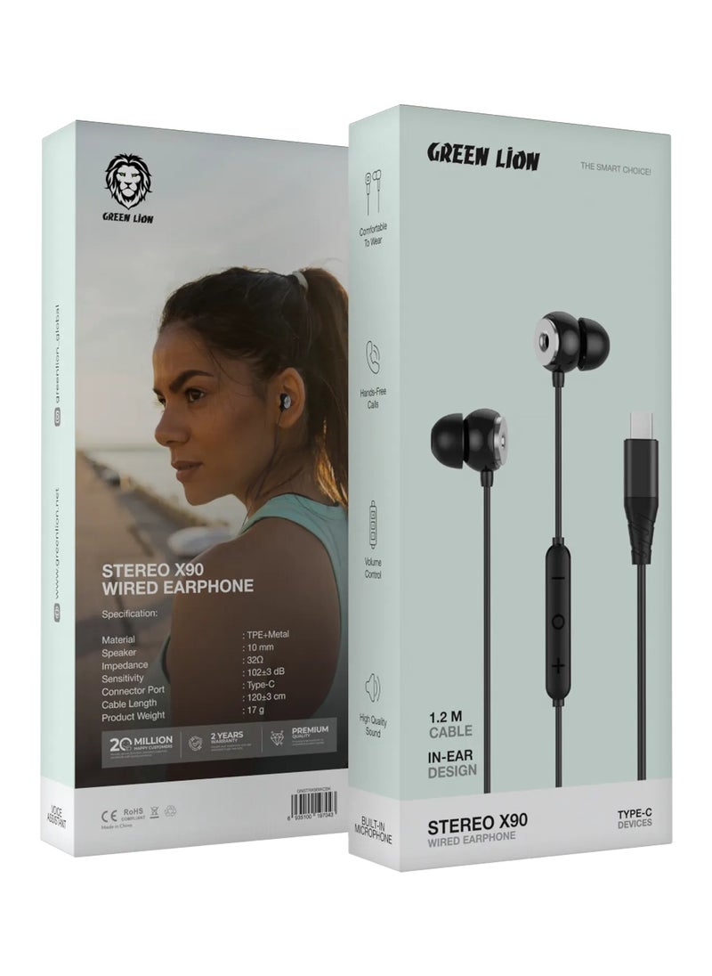 GREEN LION - Wired Earphone - Black - Image 1