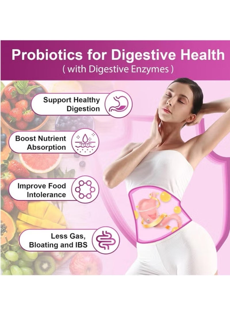 Probiotic Live Women’s Probiotic, 90 Caps 100 Billion CFU 31 Strains, with Organic Prebiotics Cranberry, Digestive Immune  - Image 5