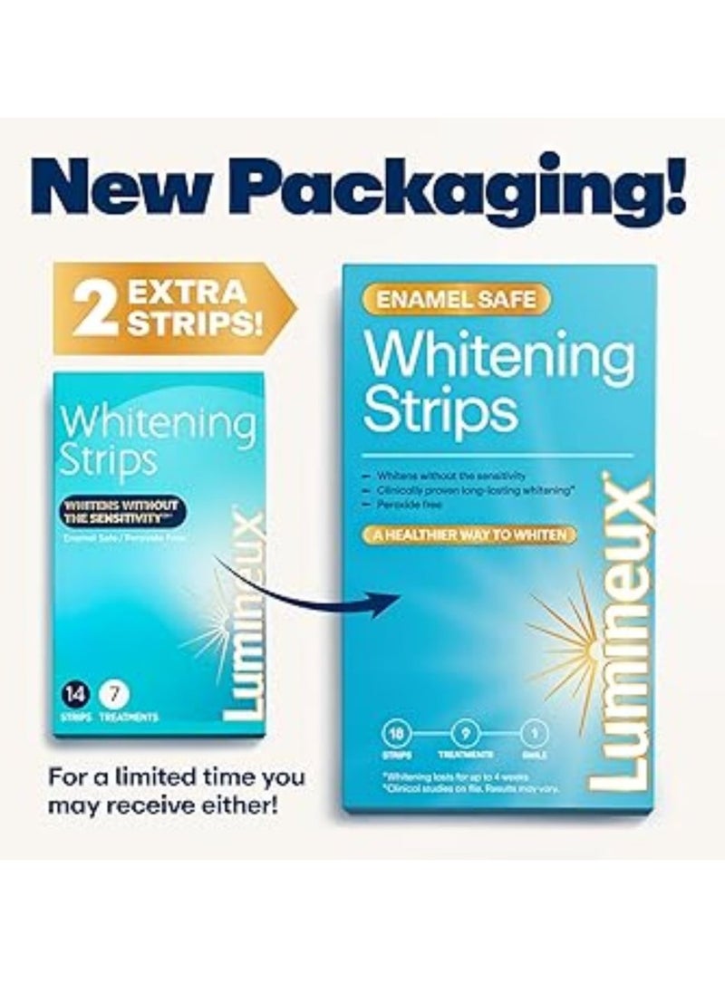 Lumineux Lumineux Teeth Whitening Strips – 9 Treatments (18 Strips) | Enamel-Safe & Sensitivity-Free | Dentist-Formulated Natural Whitening​  - Image 2