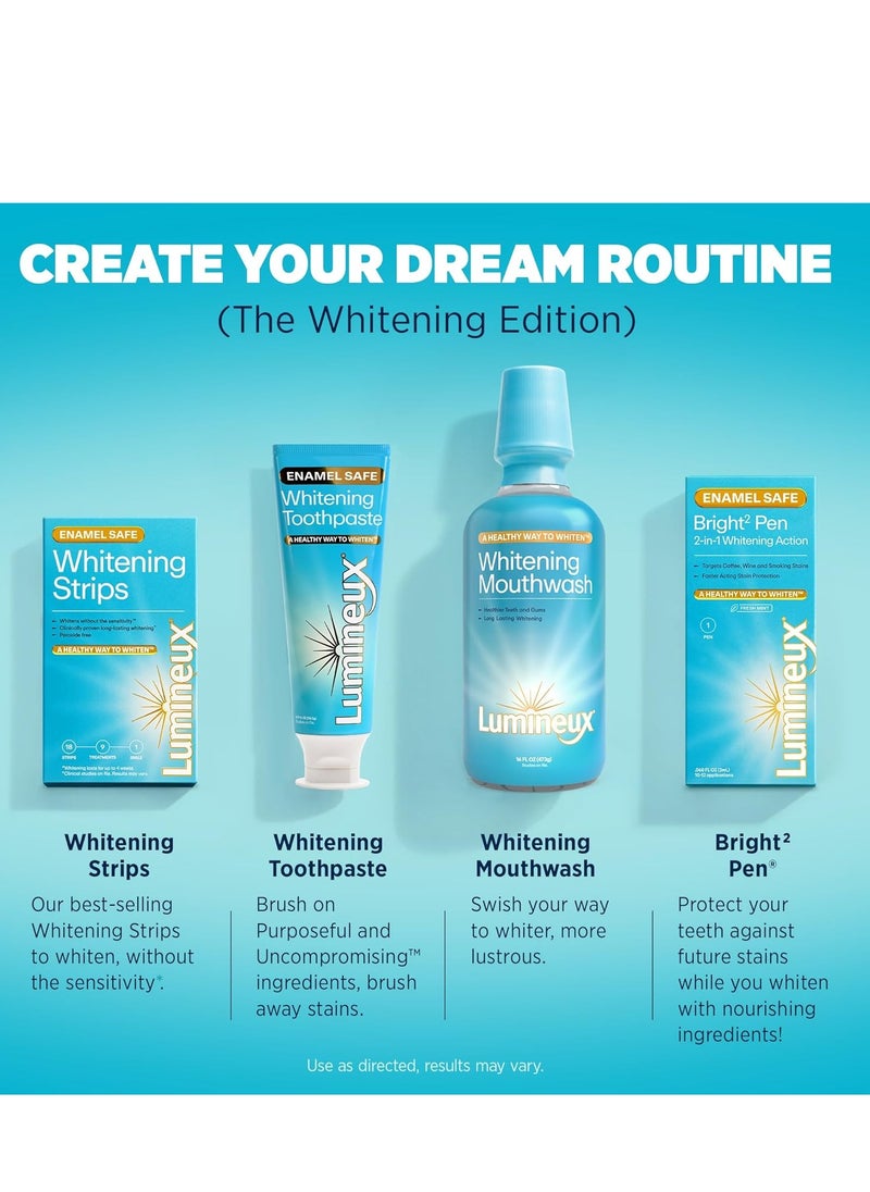 Lumineux Lumineux Teeth Whitening Strips – 9 Treatments (18 Strips) | Enamel-Safe & Sensitivity-Free | Dentist-Formulated Natural Whitening​  - Image 4