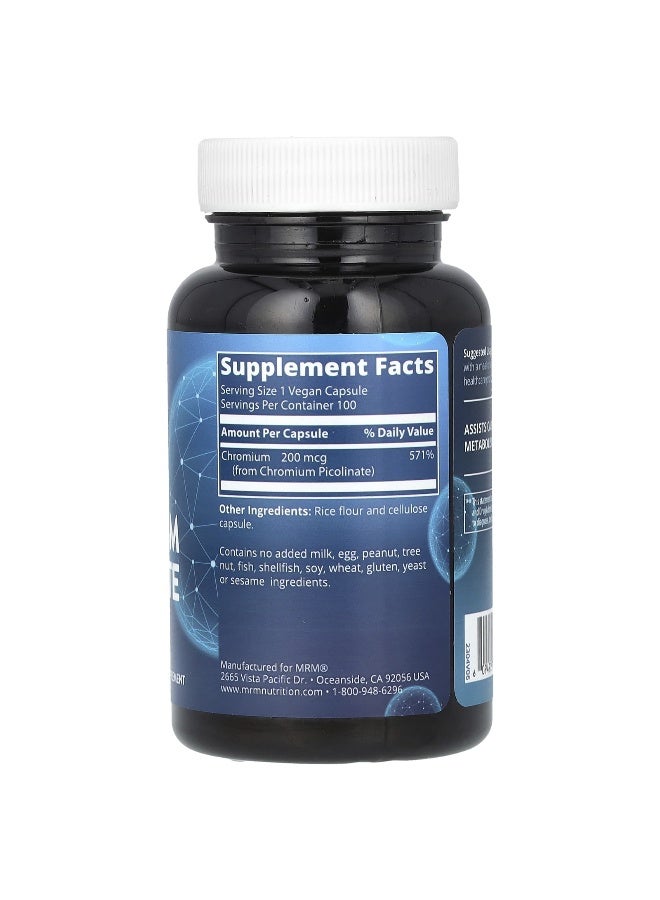 MRM Nutrition MRM Nutrition, Chromium Picolinate, 200 mcg, 100 Vegan Capsules  - Image 2