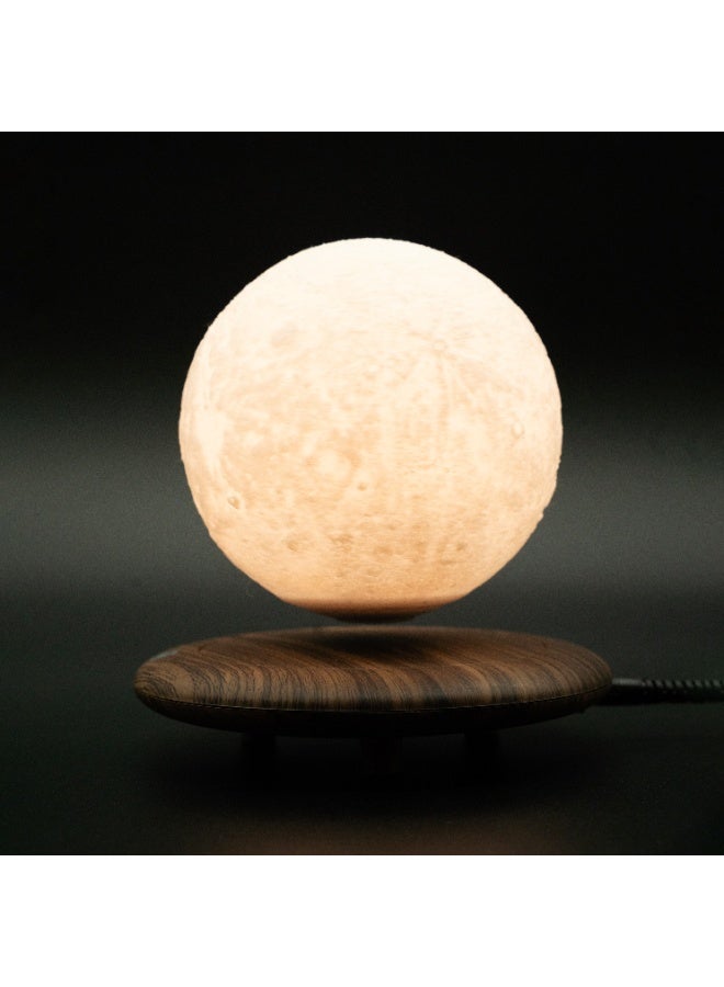 Magnetic Levitation Floating Moon Lamp with Wooden Base, 3D Moon LED Night Light, Anti-Gravity Rotating Lunar Lamp for Bedroom, Living Room, Office Desk Decoration and Unique Gift - Image 1