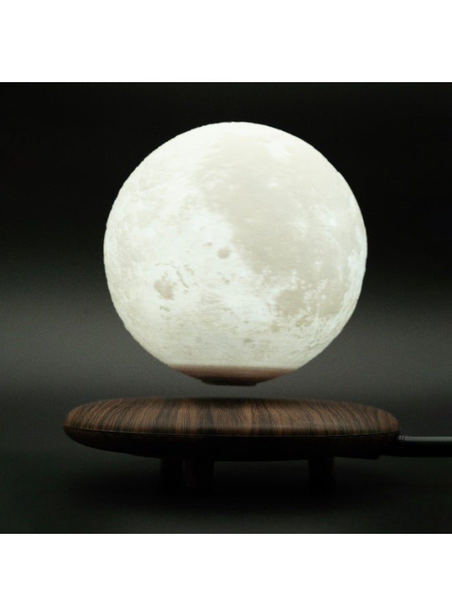 Magnetic Levitation Floating Moon Lamp with Wooden Base, 3D Moon LED Night Light, Anti-Gravity Rotating Lunar Lamp for Bedroom, Living Room, Office Desk Decoration and Unique Gift - Image 3