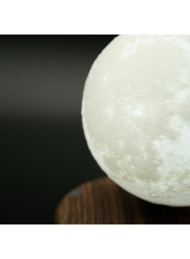 Magnetic Levitation Floating Moon Lamp with Wooden Base, 3D Moon LED Night Light, Anti-Gravity Rotating Lunar Lamp for Bedroom, Living Room, Office Desk Decoration and Unique Gift - Image 4