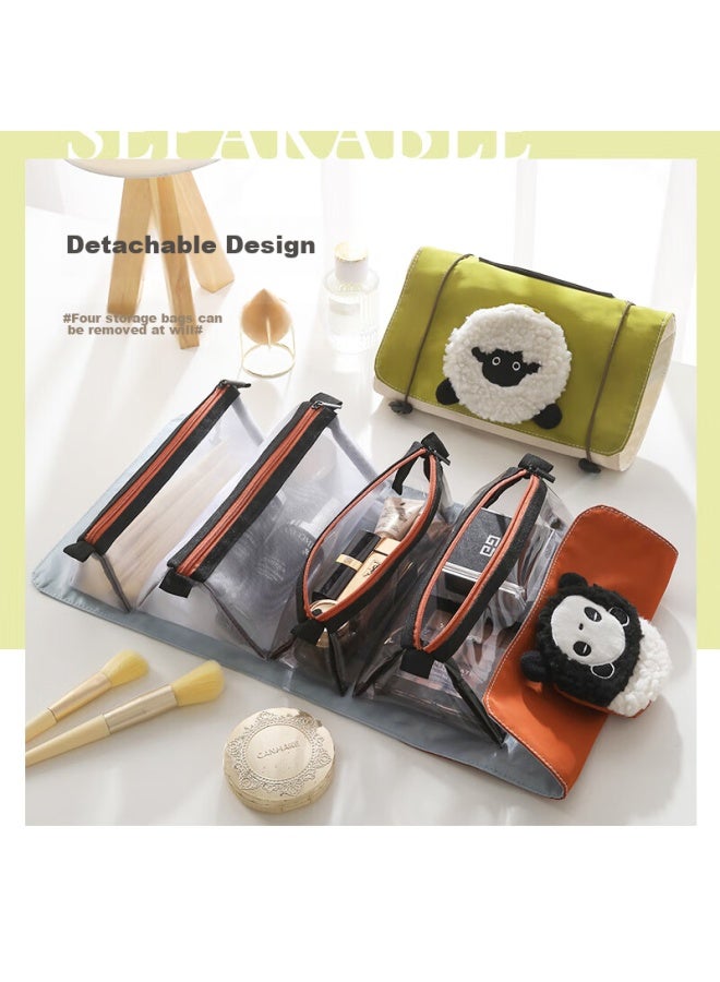 Lohas Travel Lehuo Travel Cosmetic Bag Women's Portable Large Capacity Skincare Makeup Storage Bag Ladies' High-end Toiletry Bag For Business Trip - Image 3