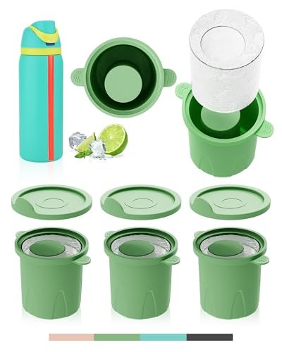 TOVICE Ice Molds for Owala 24-40oz, Set of 3, Food-Grade Soft Silicone, No White Residue, Easy to Release, Straw Placement Compatible with Owala FreeSip, Keeps Drinks Cold Longer (Green) - Image 1