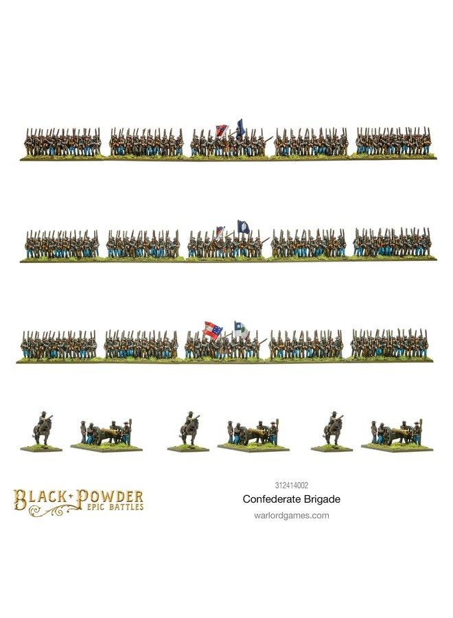 WARLORD GAMES Warlord Black Powder Epic Battles American Civil War Confederate Brigade Military Table Top Wargaming Plastic Model Kit 312414002 - Image 3
