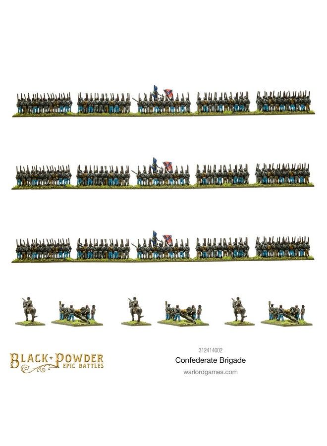 WARLORD GAMES Warlord Black Powder Epic Battles American Civil War Confederate Brigade Military Table Top Wargaming Plastic Model Kit 312414002 - Image 4