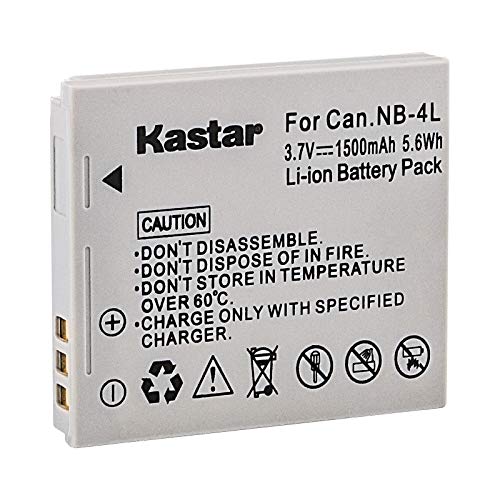 Kastar NB-4L Battery 2-Pack Replacement for Canon PowerShot SD30, SD40, SD200, SD300, SD400 SD430 SD450, SD600 SD630, SD750 SD780, SD940 SD960, SD1000 SD1100 SD1400, TX1, ELPH 100 300 310 331 VIXIA - Image 2