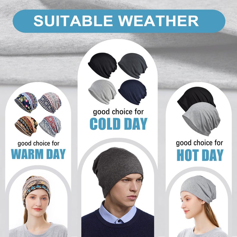 ELLEWIN Slouchy Beanie Hip-Hop Hats Cap for Men Women Soft Lightweight Running Adult Beanie Hats - Image 2