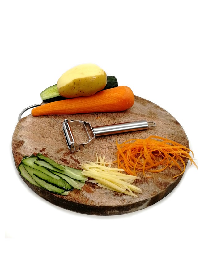 إسكدنيا قشارة خضروات مزدوجة مصنوعة من الستانلس ستيل فضي 18x8.2x2.4Ø³Ù†ØªÙŠÙ…ØªØ± - Image 5