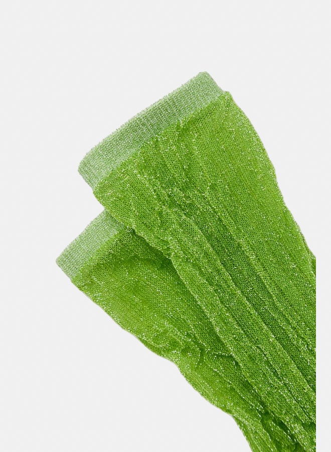 FOREVER 21 Glitter Knit Crew Socks  - Image 3