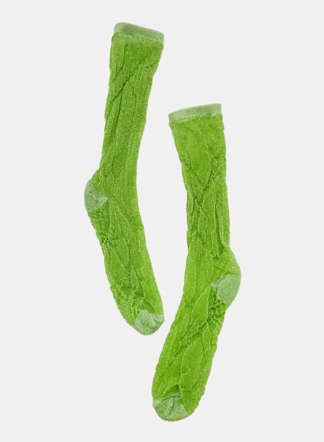 FOREVER 21 Glitter Knit Crew Socks  - Image 2