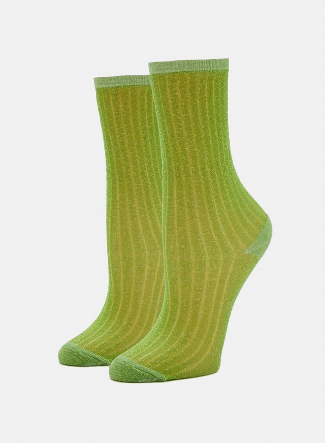 FOREVER 21 Glitter Knit Crew Socks  - Image 1