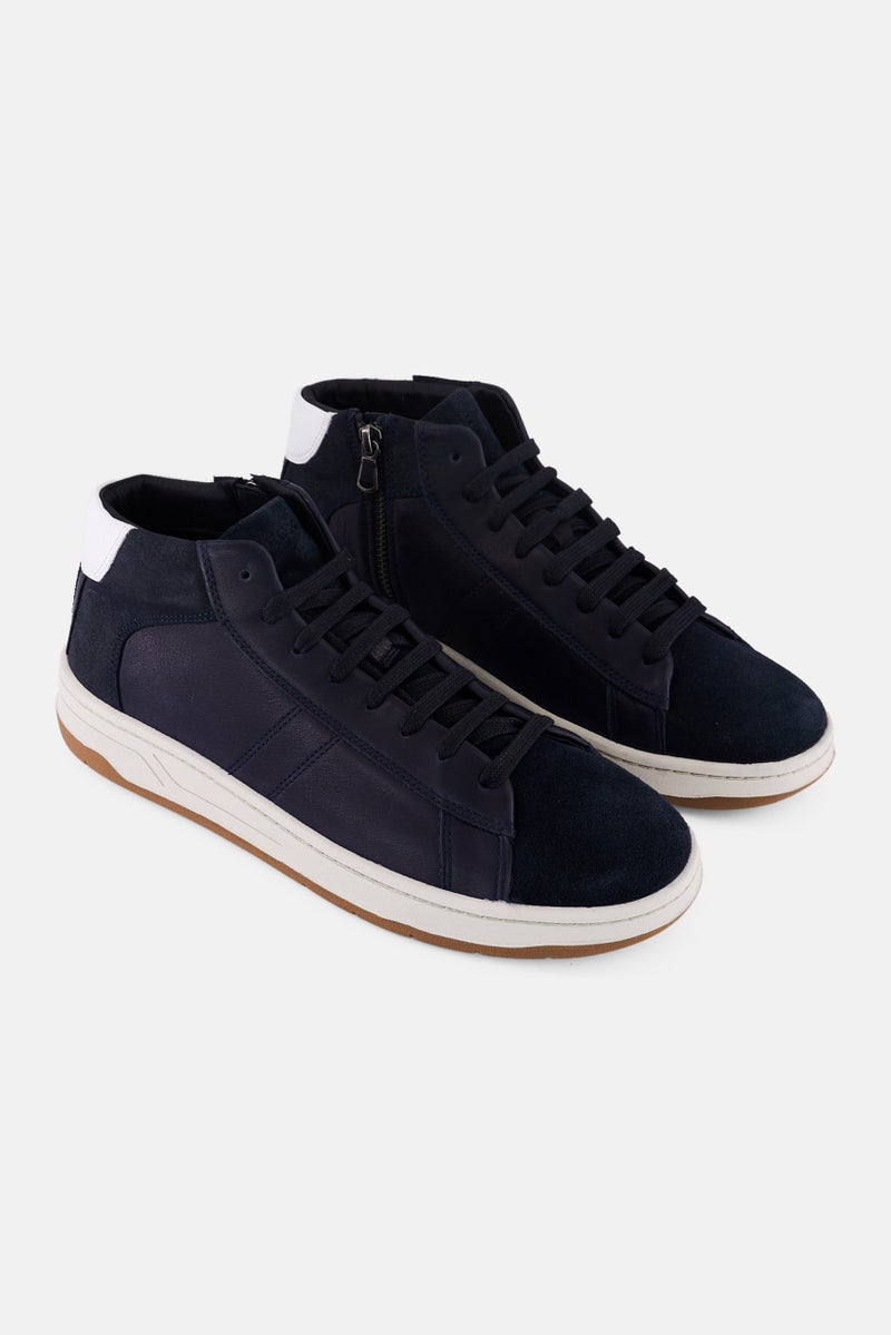 GEOX Men U Magnete H Lace Up Casual Shoes, Navy - Image 1