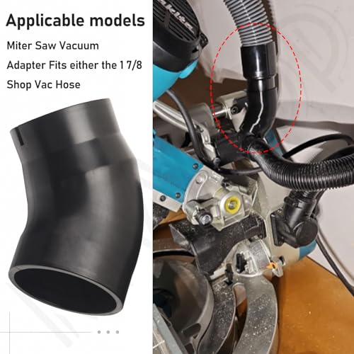 MWEDP ​​​​​Miter Saw Vacuum Adapter (1 7/8") for M-akita Miter Saws Dust Collection Chop Saw, Elbow Adapter - Construction Shop Vac Attachment - Image 5