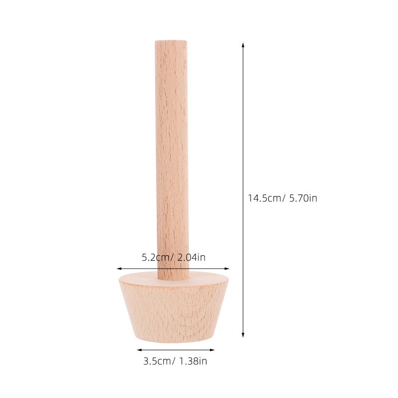 Wooden Egg Tart Mold Pastry Tamper Large Size Baking Tool for Home Bakery - Image 3