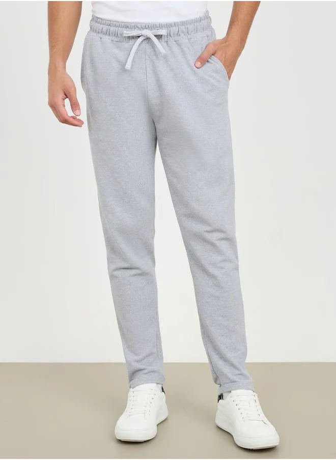 ستايلي Slim Fit Pique Knit Pants with Roll Up Hem
