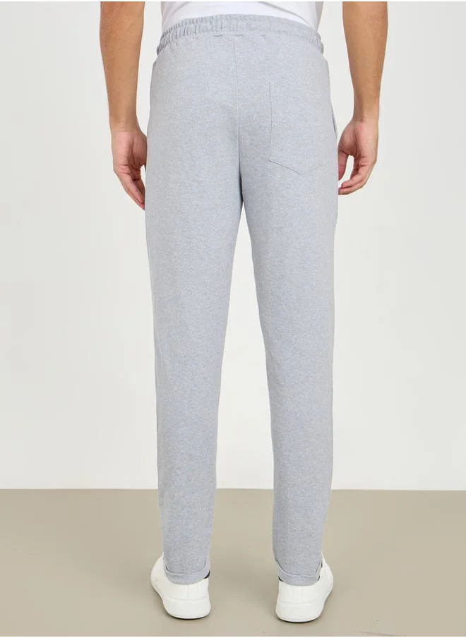 ستايلي Slim Fit Pique Knit Pants with Roll Up Hem