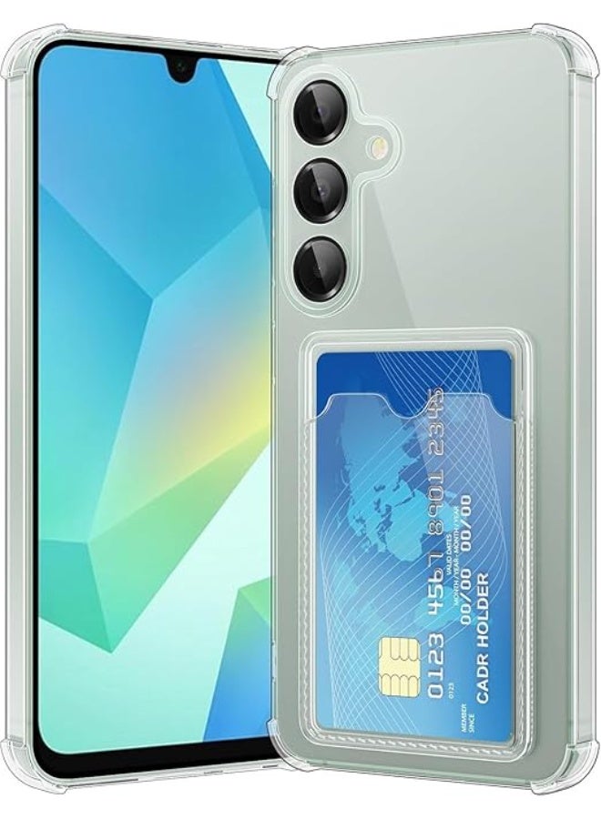 Clear Wallet Design Phone Case Compatible with Samsung Galaxy A16 4G/5G_ Upgraded Card Slot Slim Soft TPU Shockproof Cute Card Holder_ Clear - Image 5