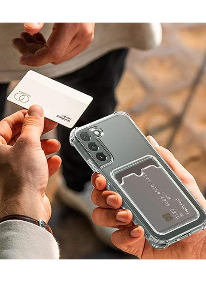 Clear Wallet Design Phone Case Compatible with Samsung Galaxy A16 4G/5G_ Upgraded Card Slot Slim Soft TPU Shockproof Cute Card Holder_ Clear - Image 3