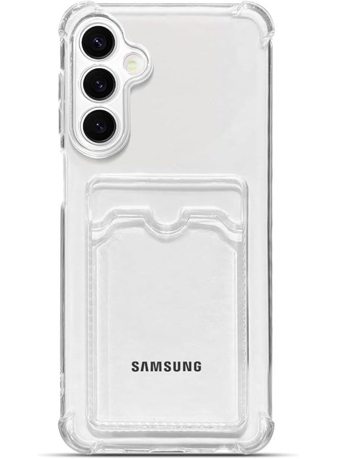 Clear Wallet Design Phone Case Compatible with Samsung Galaxy A16 4G/5G_ Upgraded Card Slot Slim Soft TPU Shockproof Cute Card Holder_ Clear - Image 1