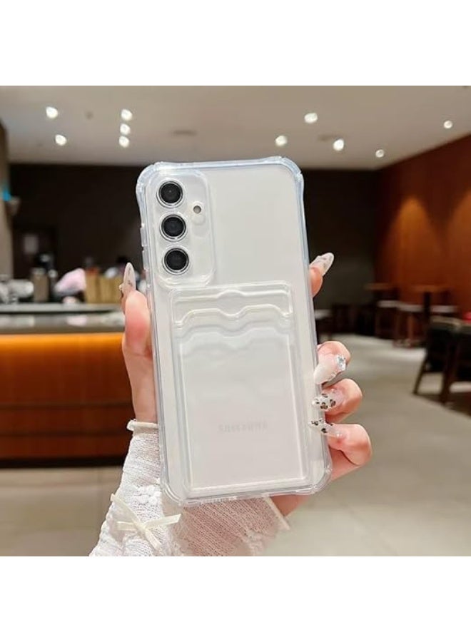 Clear Wallet Design Phone Case Compatible with Samsung Galaxy A16 4G/5G_ Upgraded Card Slot Slim Soft TPU Shockproof Cute Card Holder_ Clear - Image 2