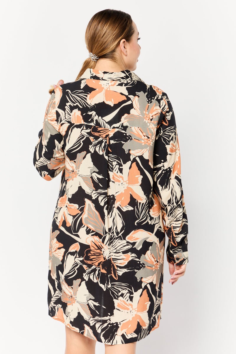 Juicy Couture فستان قميص مطبوع بالكامل للنساء، متعدد الألوان - Image 2