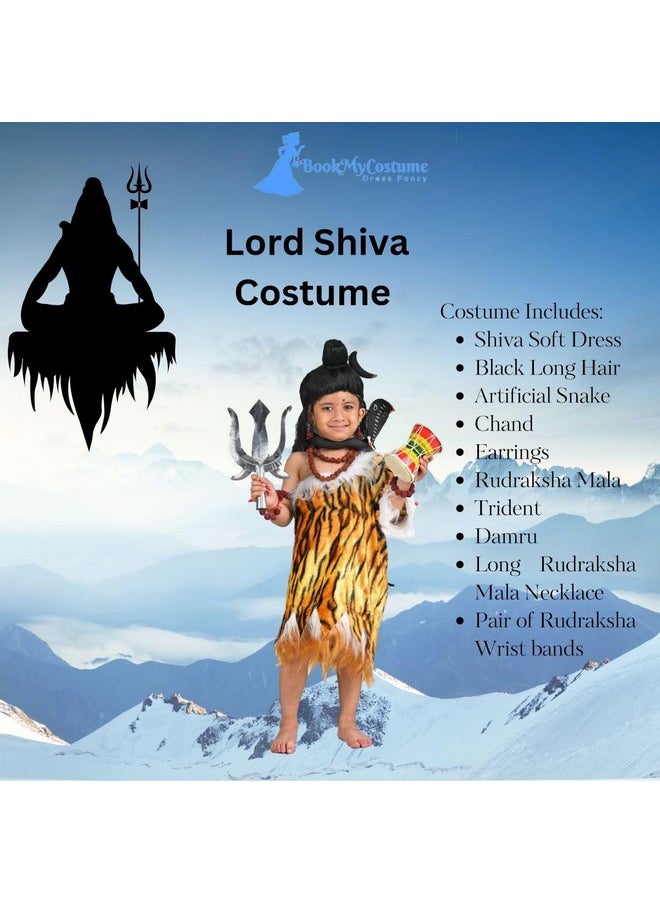 BookMyCostume BookMyCostume Lord Shiva Shankar Bhagwan Hindu God Kids & Adults Fancy Dress Costume - Premium 8-10 years  - Image 4