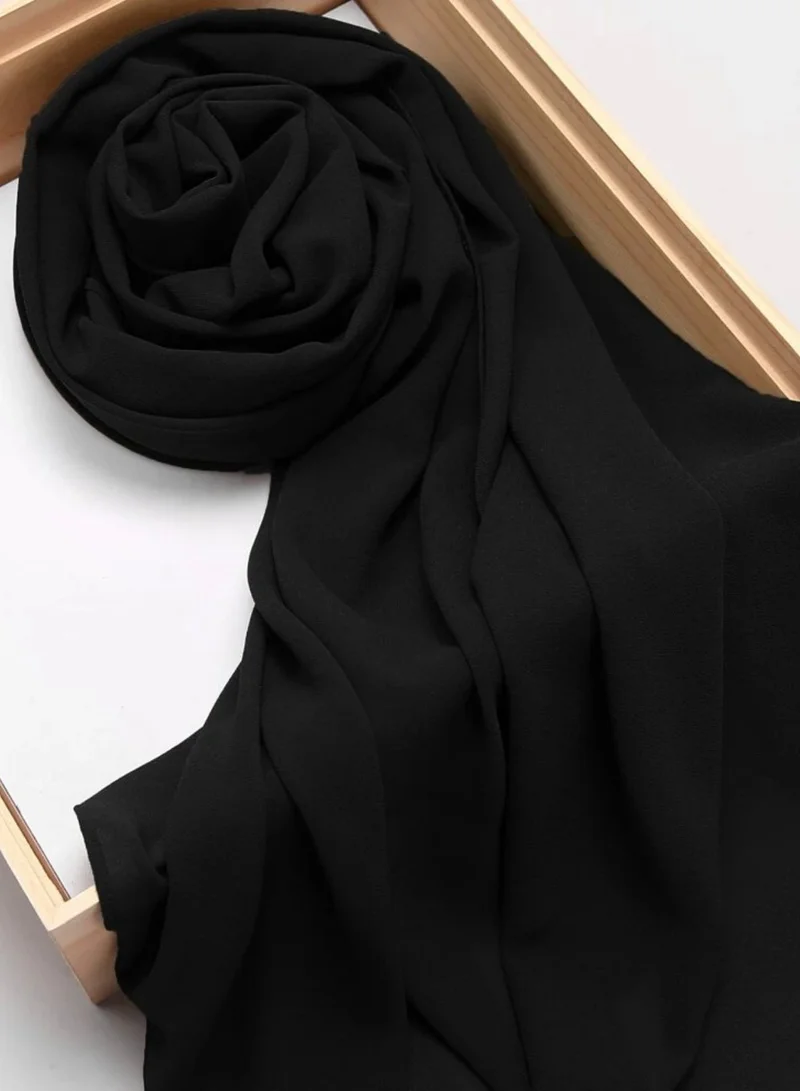 AL BENT AL SHARQIEH shawl Black chiffon hijab headscarf