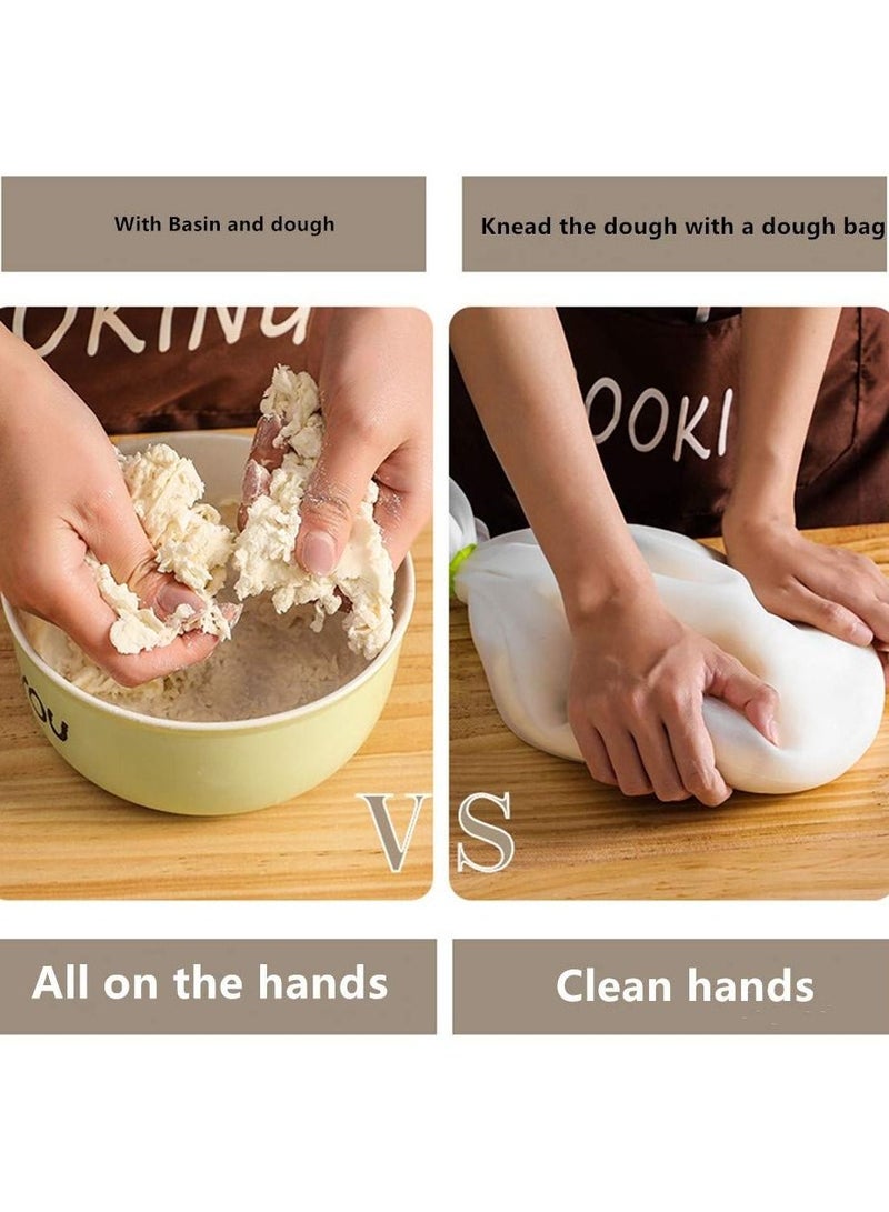 SYOSI 3PcsSilicone Baking Mat Set, SYOSI Baking Pastry Tools Kitchen Kits Soft Silicone Kneading Bags, Plastic Scrapers, Dough Rolling Mat - Image 5