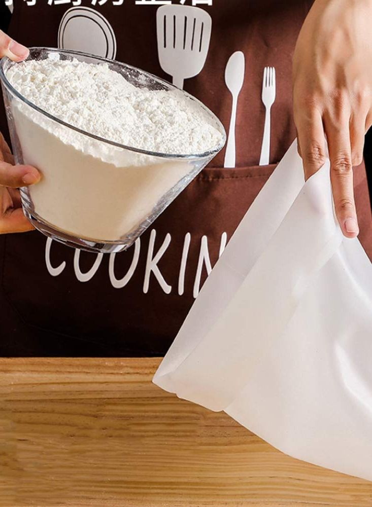 SYOSI 3PcsSilicone Baking Mat Set, SYOSI Baking Pastry Tools Kitchen Kits Soft Silicone Kneading Bags, Plastic Scrapers, Dough Rolling Mat - Image 4