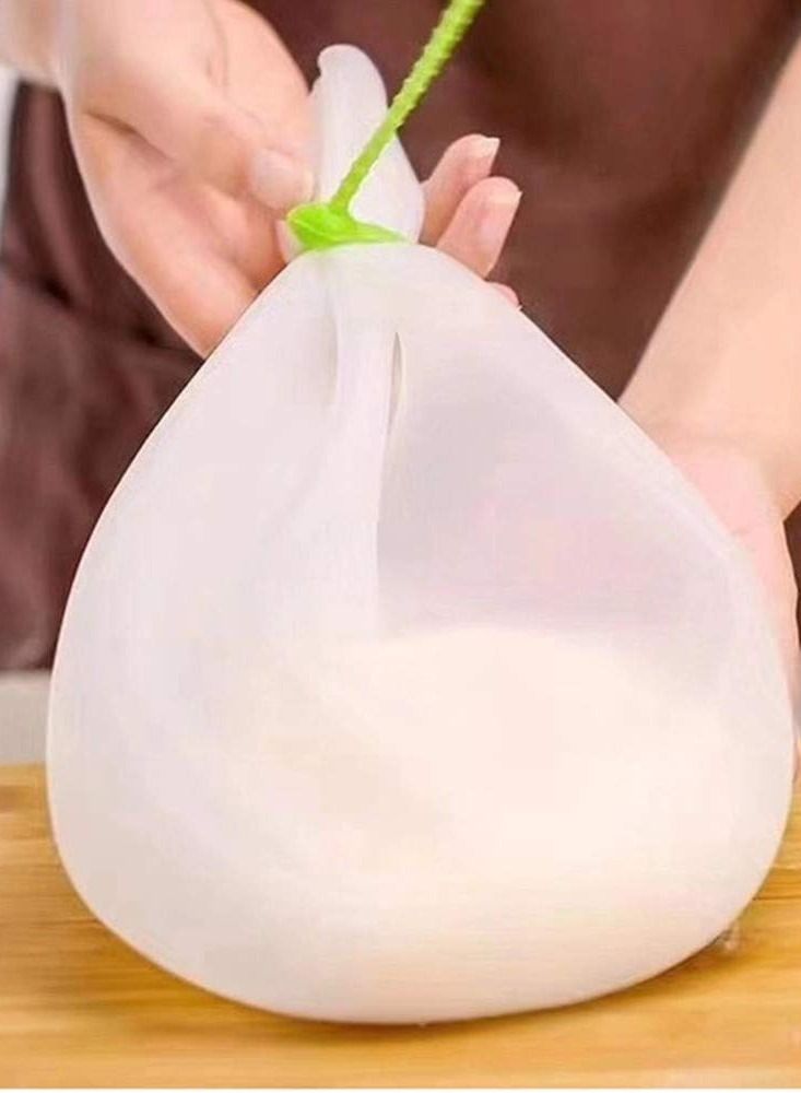 SYOSI 3PcsSilicone Baking Mat Set, SYOSI Baking Pastry Tools Kitchen Kits Soft Silicone Kneading Bags, Plastic Scrapers, Dough Rolling Mat - Image 3