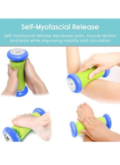 KIIUMI Foot Massage Roller Pain Relief Massager Relieve Plantar Fasciitis Heel Foot Arch Pain Relax Shoulder Back Foot Hand Foot Recovery Massage Roller Plantar Yoga Heel Arch Pain Relief Therapy  - Image 2