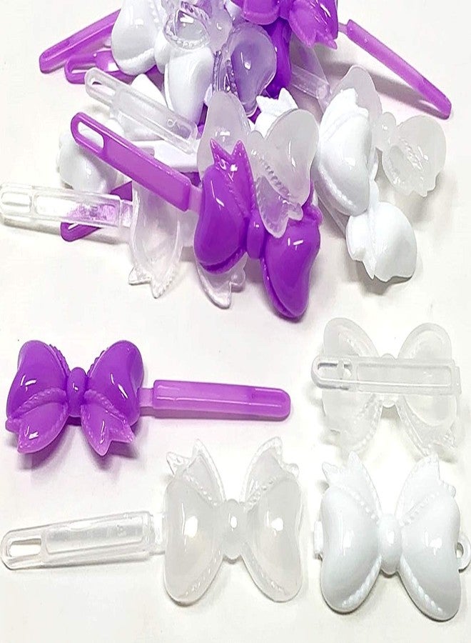 Tara Girls Self Hinge Plastic Bow Hair Barrettes Selection Pack Of 2 (BR51) - Image 4