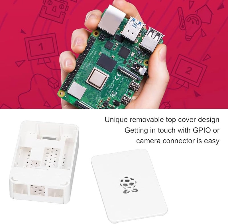 Raspberry Pi 4 Case ABS Detachable Scratch Protective Cover with Heat Dissipation - Image 5