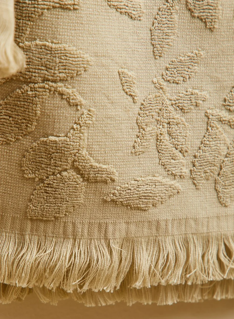 AURORA Set Of 2 Olive Green Fringe Hand & Bath Towel