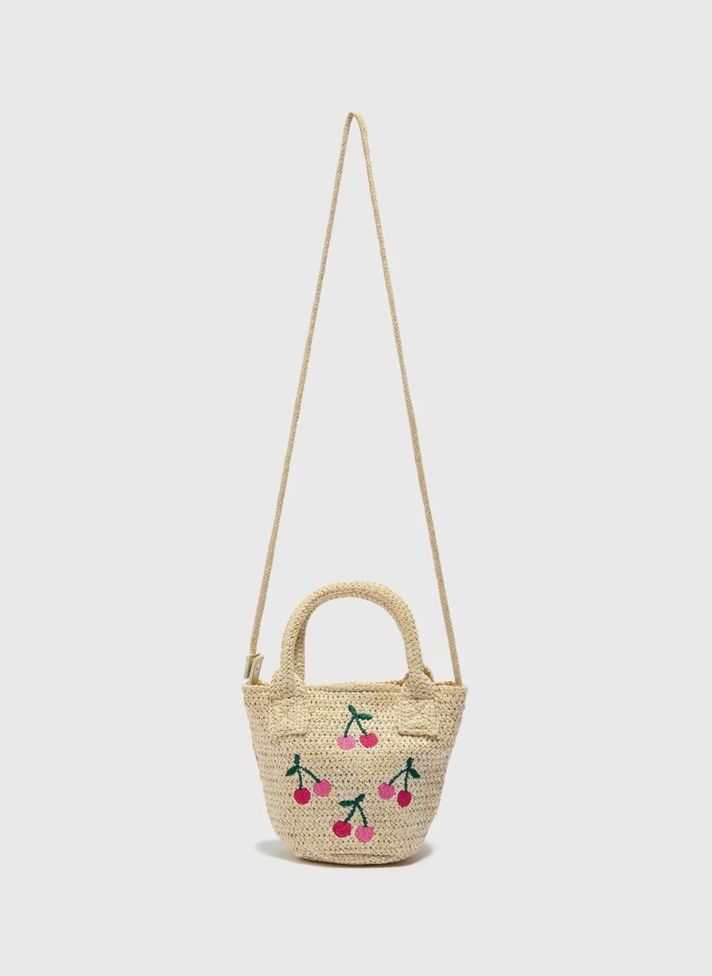 ماتلان Girls Natural Cherry Bucket Bag