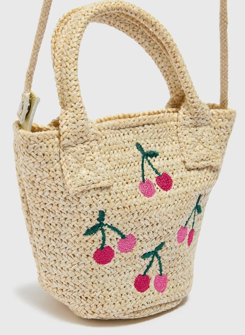 ماتلان Girls Natural Cherry Bucket Bag