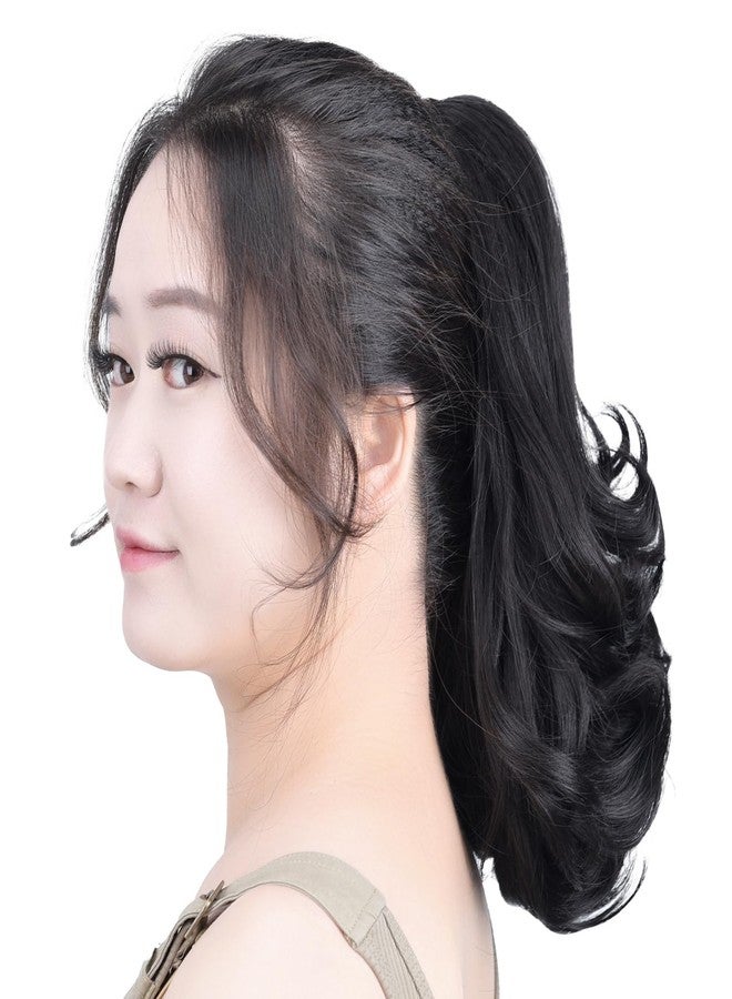 SYXLCYGG Black ponytail extensions,Claw Clip Ponytails Fake Hair Extension 12in Curly 3.8 OZ Hair pieces SYXLCYGG Wig Synthetic Fluffy¬ Tangled - Image 4