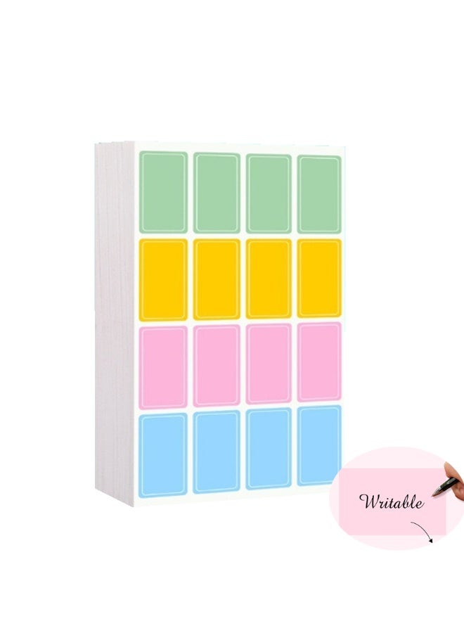 30 (480pcs) Macaron Color Label Stickers, 3 * 1.5cm Rectangular Mobile Labels For Boxes, 4 Color Mobile Stickers - Image 1