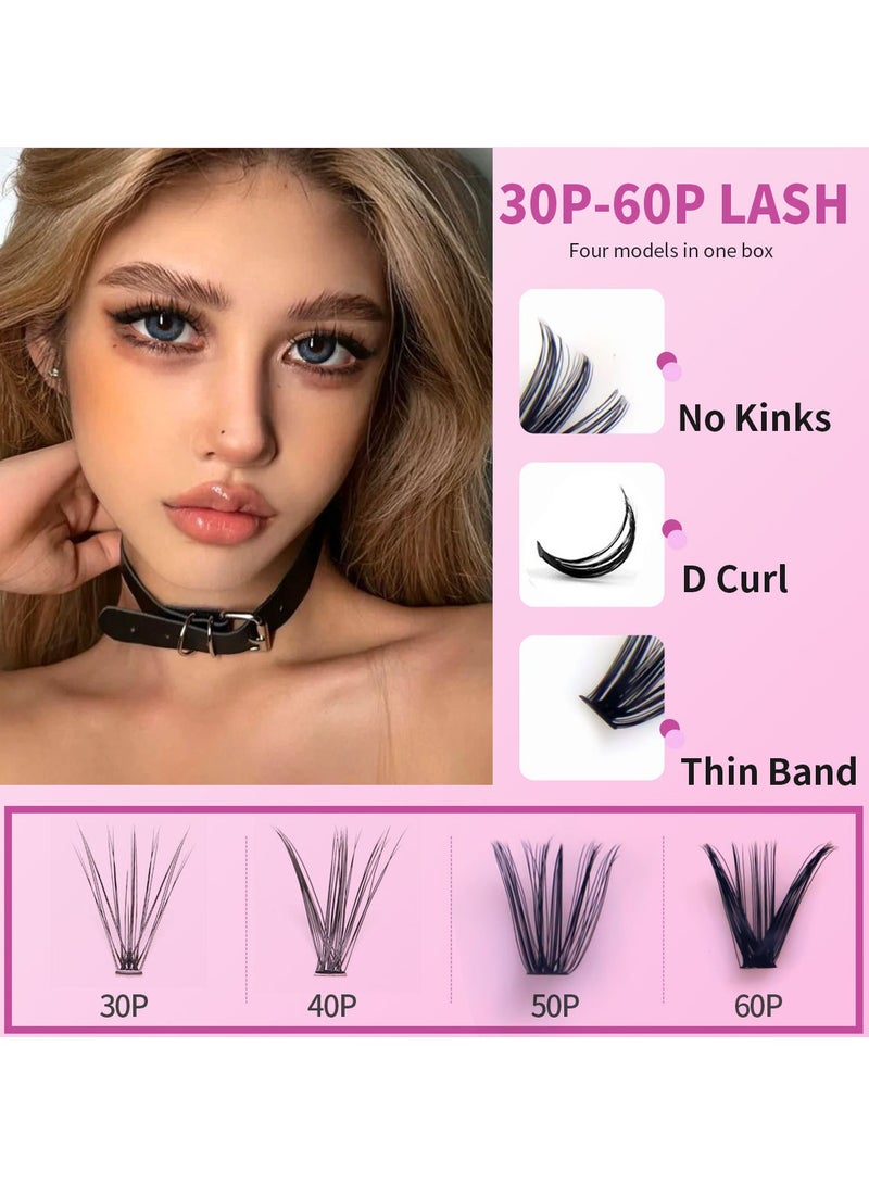 ORiTi DIY eyelash book thick single cluster hair 640 clusters segmented false eyelashes D curve single cluster false eyelashes - Image 2