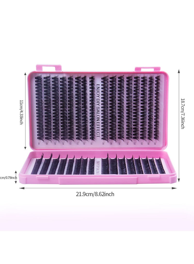 ORiTi DIY eyelash book thick single cluster hair 640 clusters segmented false eyelashes D curve single cluster false eyelashes - Image 5