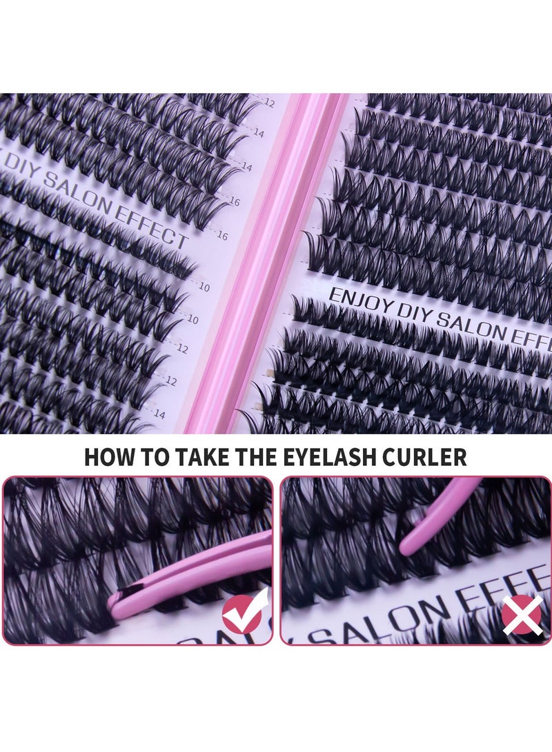 ORiTi DIY eyelash book thick single cluster hair 640 clusters segmented false eyelashes D curve single cluster false eyelashes - Image 3