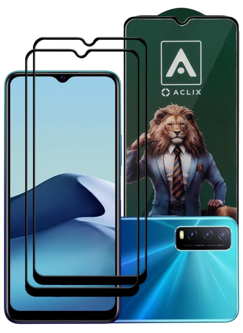 ACLIX 2 Pieces Antistatic ESD Dustproof Premium Quality High Definition Tempered Glass Screen Protector Designed For vivo Y20 - Image 1