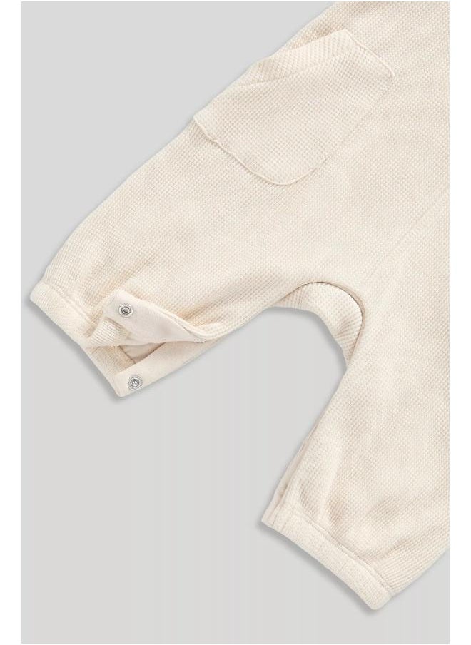 mothercare - My First Waffle Dungarees and Bodysuit Set - Image 1