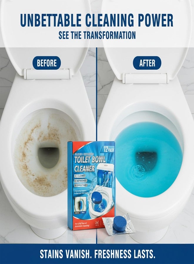 Deyuoau Blue Automatic Toilet Tank Cleaners, Long-Lasting Household Toilet Cleaners,Toilet flush Cleaning & Deodorizer - Image 4