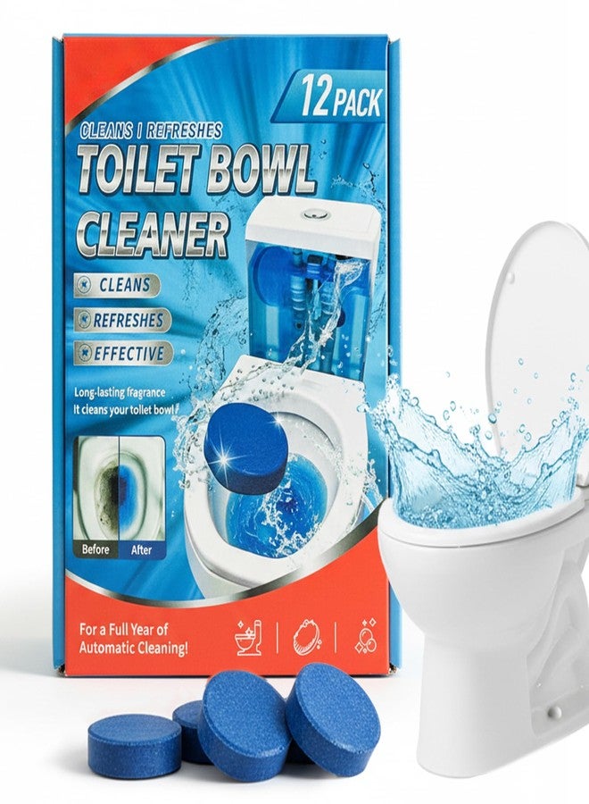 Deyuoau Blue Automatic Toilet Tank Cleaners, Long-Lasting Household Toilet Cleaners,Toilet flush Cleaning & Deodorizer - Image 1