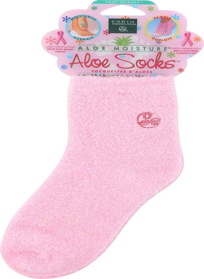 Earth Therapeutics Aloe Socks Pink - 1 Pair - Image 1