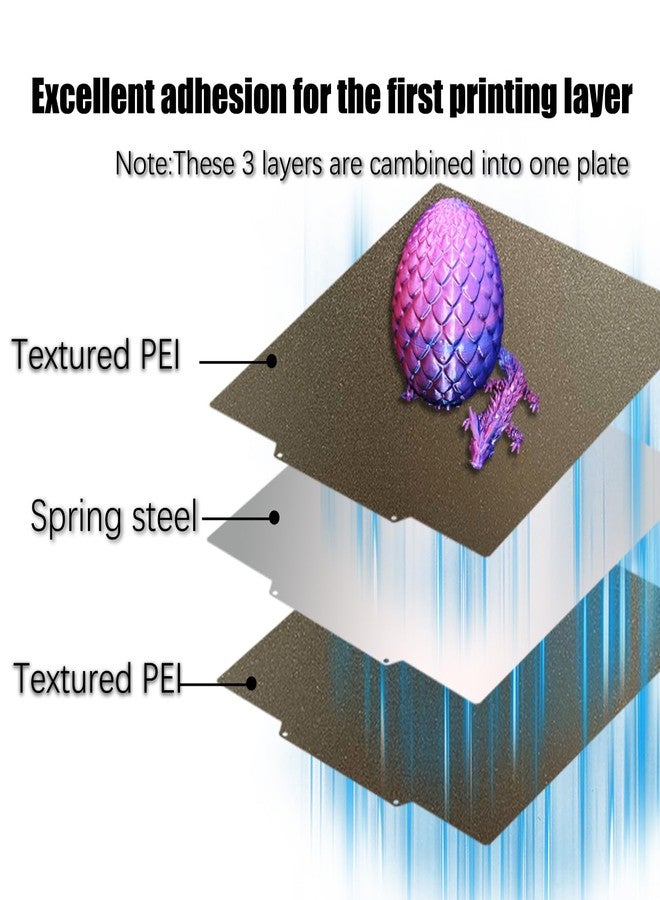 Wefuit Double Sided Textured PEI Build Plate for Anycubic Kobra 2/Kobra 2 Neo/Kobra 2 Pro/Kobra Neo 3D Printer, 250x250mm PEI Spring Steel Sheet Flexible Print Bed Removable 3D Printer Platform. - Image 5